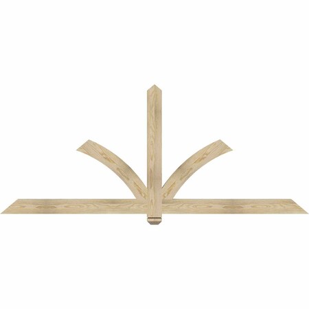 Ekena Millwork Redmond Rough Sawn Timber Gable Bracket, Douglas Fir, 84"W x 35"H x 2"D x 4"F, 10/12 Pitch GBW084X35X0204RED00RDF